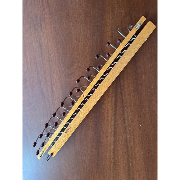 Wood & Brass Tie Rack Fratelli Reguitti, 1960s Vintage - Picture 2 of 10